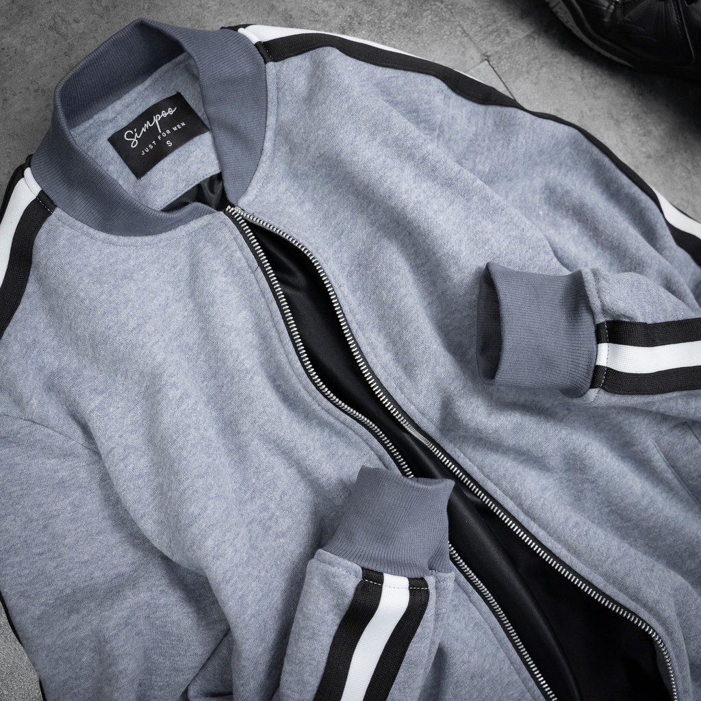 Áo khoác nỉ Nam phối sọc tay - N019 | BigBuy360 - bigbuy360.vn