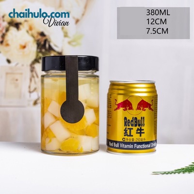 Hũ Thủy Tinh Tròn Nhiều Dung Tích, Nắp Thiếc Đen Đựng Đồ Thực Phẩm Dày Dặn, Tiện Lợi