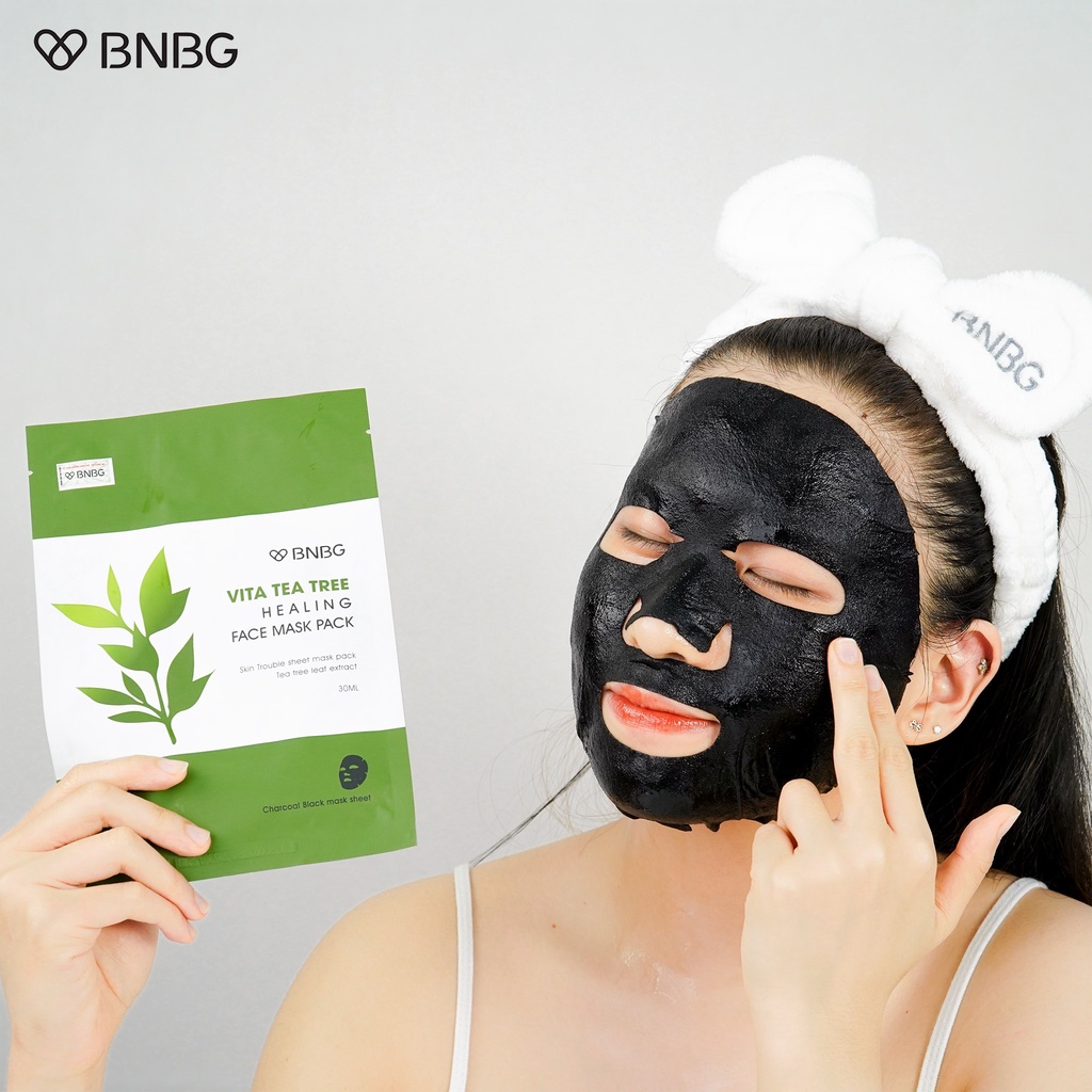 Mặt Nạ Tràm Trà BNBG [COMBO 5 MIẾNG] Giảm Mụn Thâm Sẹo Thải Độc Da BNBG Vita Tea Tree Healing Face Mask Pack