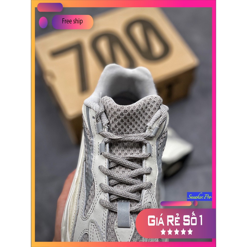 Giày thể thao YZ700 V2 Static trắng xám phản quang cho nam nữ