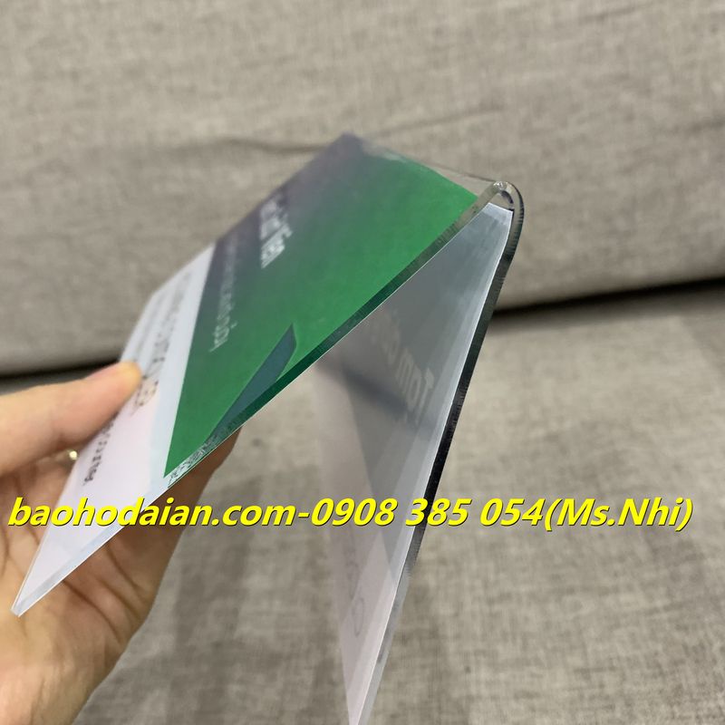 Bảng chức danh 2 mặt để bàn chất liệu mica KT10x20cm- Hình thật