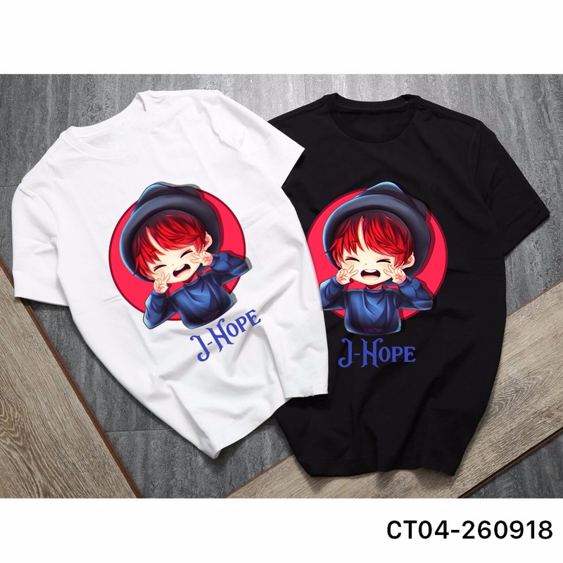 Áo thun nam nữ HÀN QUỐC J-Hope BTS Chibi Stickers Dễ Thương Cute Kpop Army Fans