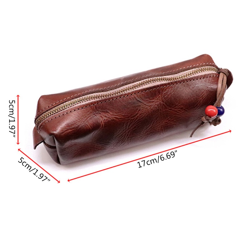 Túi Đựng Bút / Mắt Kính Bằng Da Bền Bỉ Tiện Dụng Mang Theo Du Lịch / Trường Học