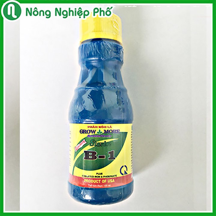 Phân Bón Lá Đa Vi Lượng Đậm Đặc Cao Cấp GROWMORE VITAMIN B1 Kích Rễ Đâm Chồi Chai 100 Ml