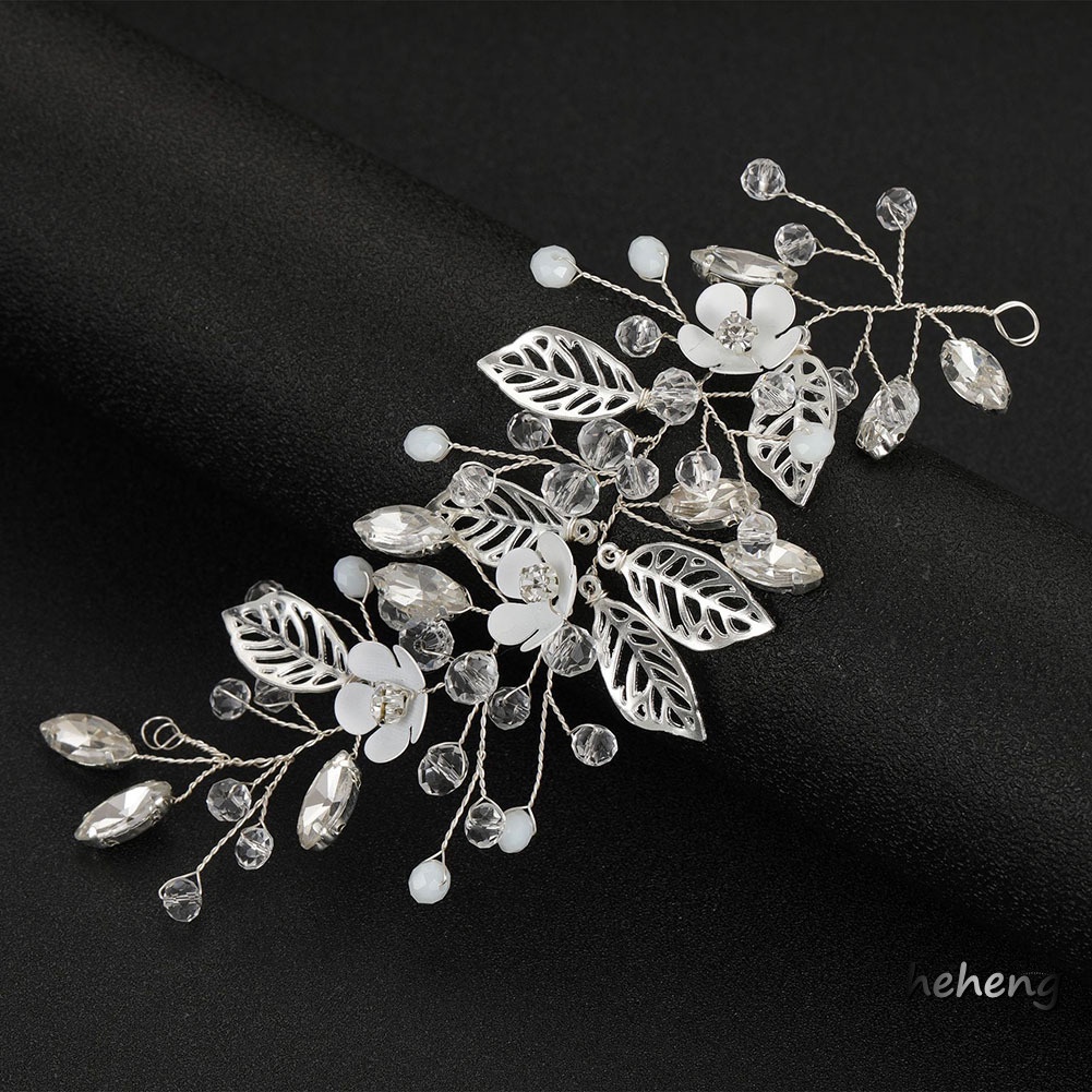 Phụ Kiện Cài Tóc Hình Hoa Đính Ngọc Trai Nhân Tạo Cho Cô Dâu