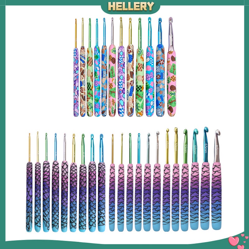 Bộ Kim Móc Len Thủ Công Nhiều Màu Sắc Kích Thước 2.25-6.5mm