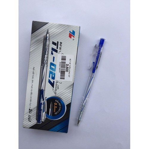 Bút bi Thiên Long 027 - bút bi nét nhỏ ngòi 0.5mm - mực xanh/ đen/ đỏ