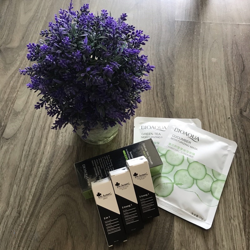 Combo 3 lọ serum tặng kèm 1 lọ lột mụn đầu đen, 2 mask. Dr.acnes serum khắc tinh của mụn trứng cá.