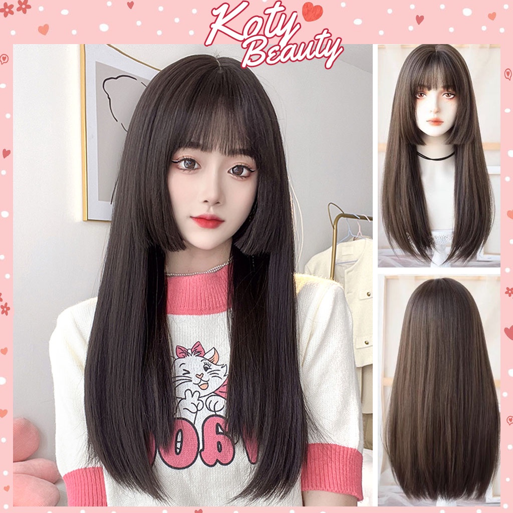 Tóc giả nguyên đầu ❤️KOTY BEAUTY❤️ tóc giả nữ cả đầu dễ thương TG70