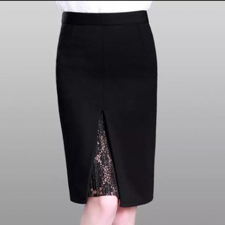 CHÂN VÁY BÚT CHÌ có khóa séc kéo sẻ đùi mix ren cực sang trọng thời trang công sở nữ