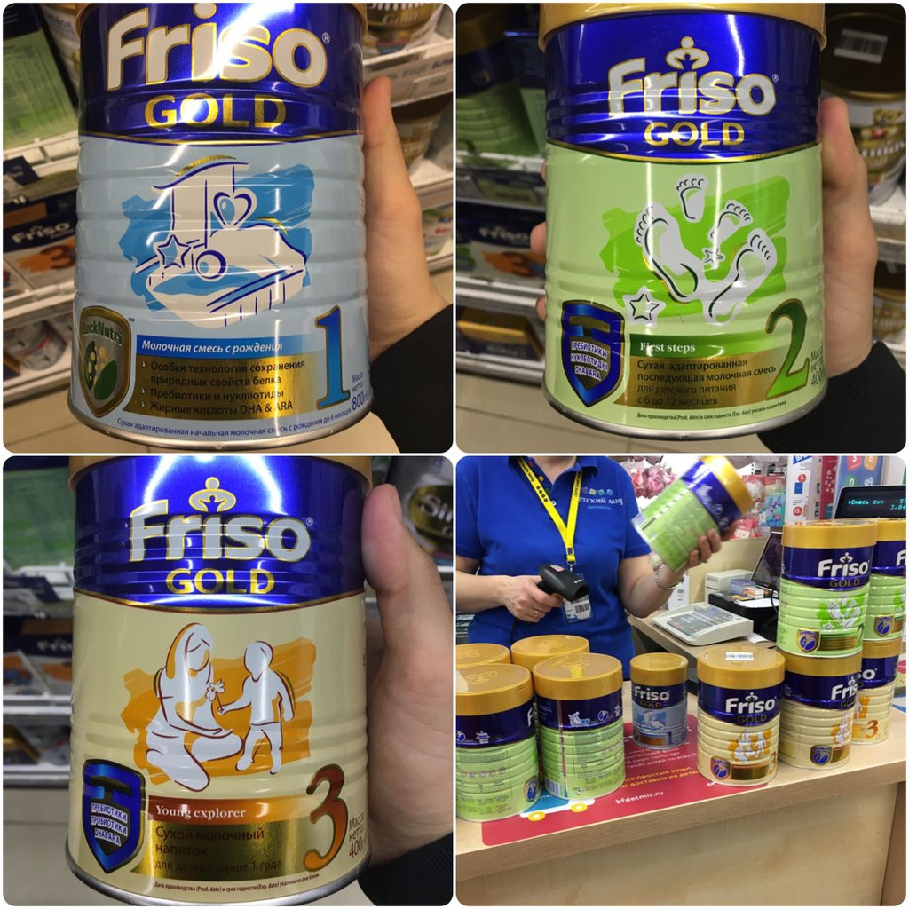 Sữa Friso Gold đủ số Hàng Xách Tay Nga 800g