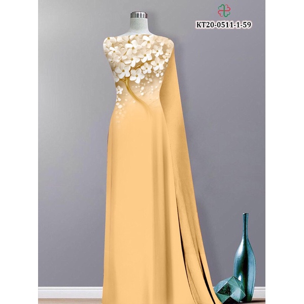 Vải áo dài hoa sứ