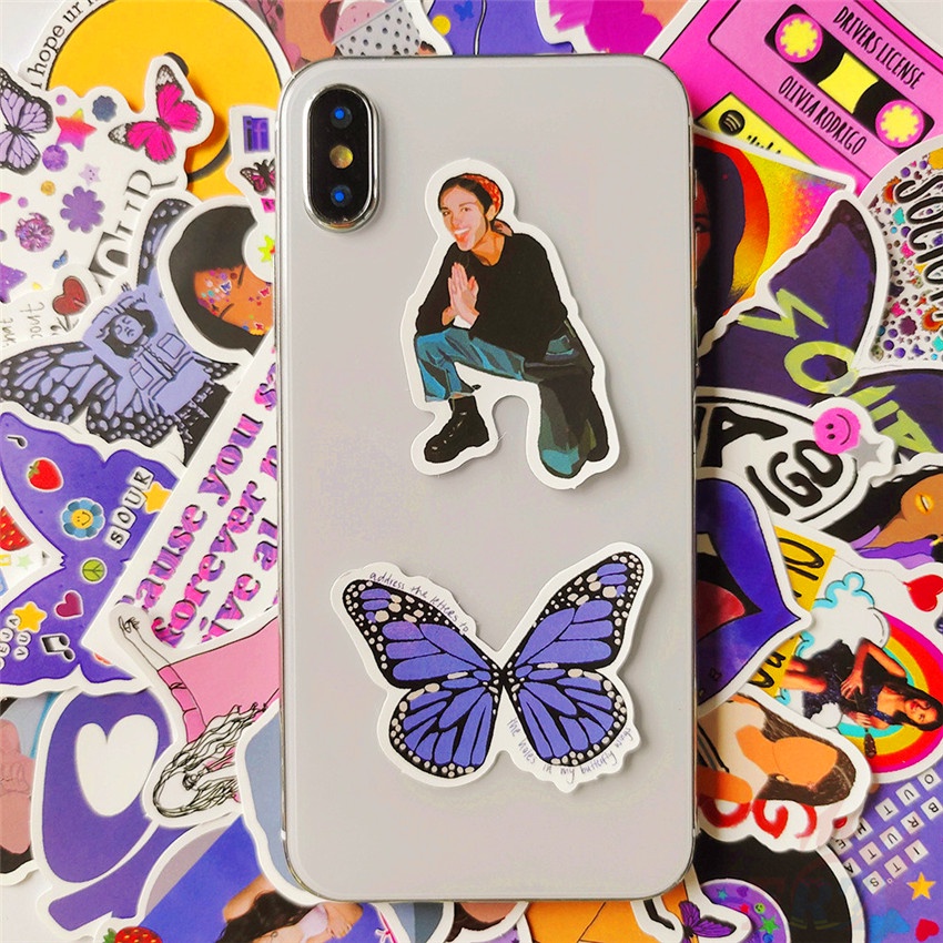 Bộ 50 miếng dán nhiều hình dáng cho hành lý/điện thoại/laptop/ván trượt