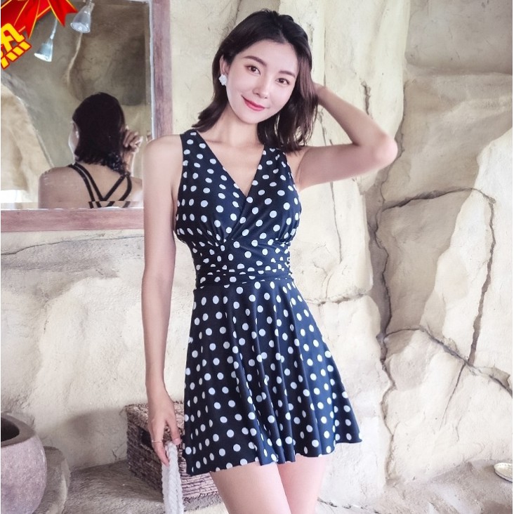 [Nhung132]  (THUN LẠNH) Đồ bơi dạng váy giấu bụng có big size cho người béo mập