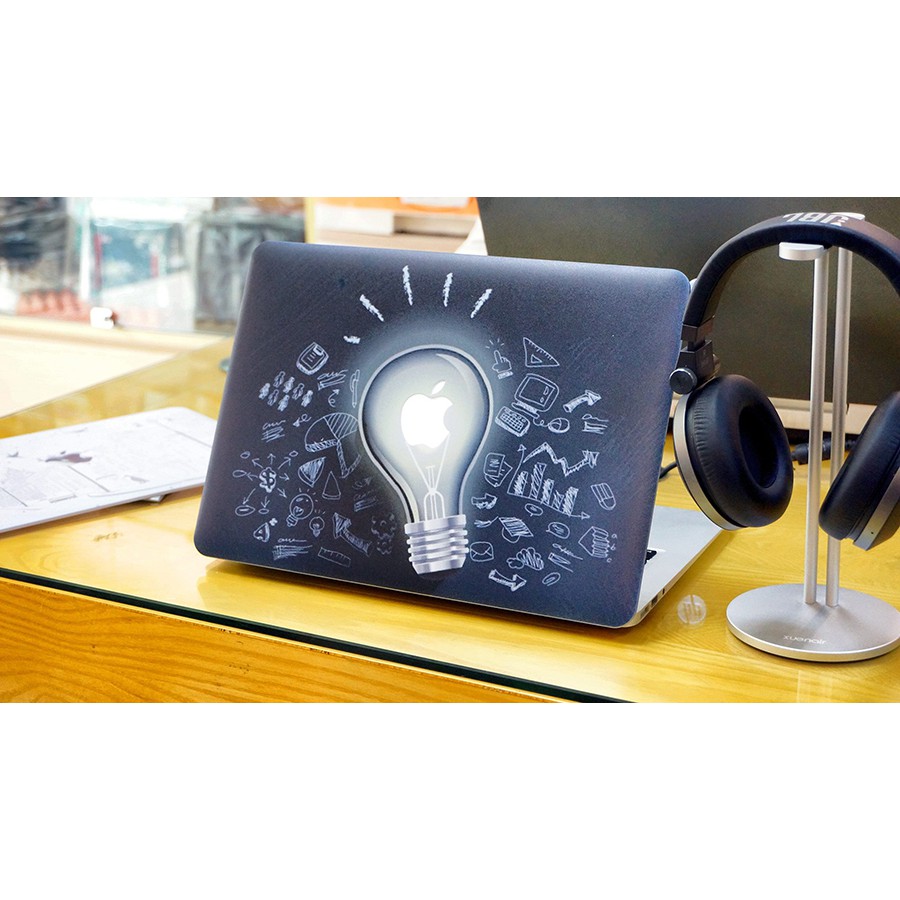 Ốp Macbook hình bóng đèn (tặng kèm nút chống bụi + chống gãy dây sạc)