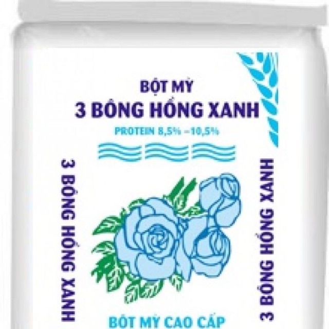 Bột mì 3 bông hồng xanh 1kg (Chia lẻ từ bao 25kg)