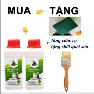 Combo 2 chai Tẩy Dầu Mỡ két lâu năm, tẩy nồi chảo inox cháy Sabo-M chai 500ml không mùi