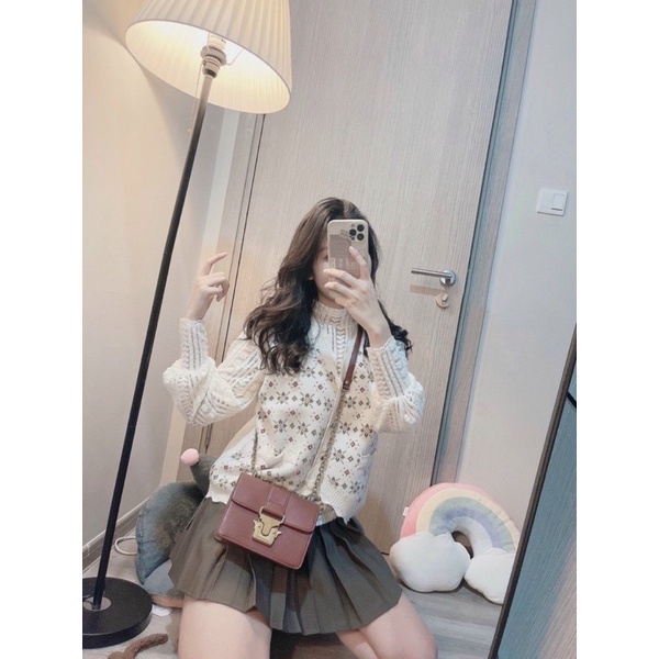 Set Áo GhiLe Len Hoa Mix Áo Len Be Mùa Thu Phong Cách Ullzang | BigBuy360 - bigbuy360.vn