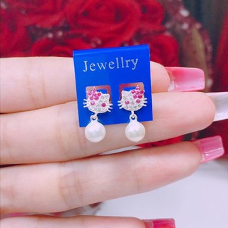 BÔNG TAI KITTY GẮN TRAI CHO BÉ GÁI [ SHOP NHẪN BẠC ]