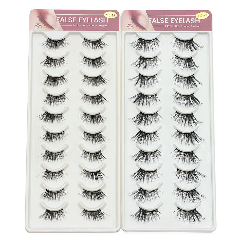 NIUYOU Set 10 Cặp Lông Mi Giả 3D Dày Dặn Nối Mi