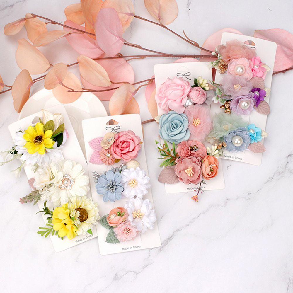 Set 3 Kẹp Tóc Hình Cánh Hoa Xinh Xắn