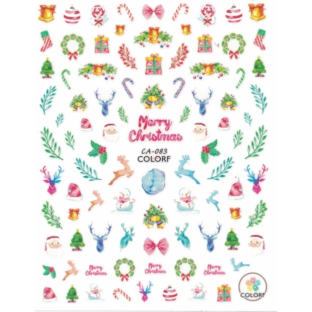 Sticker Dán Móng - Mẫu Noel