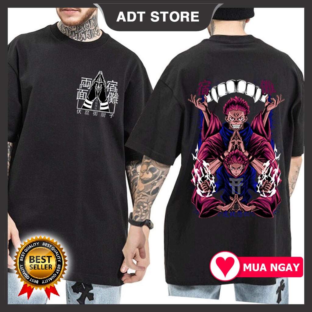 Top 4 Áo thun anime Jujutsu Kaisen Satoru - Sukuna - Itadori Ryomen Sukuna Manga cực chất giá siêu rẻ
