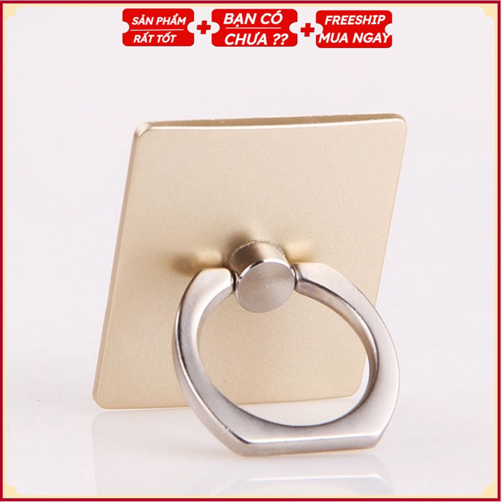 Móc Giữ Điện Thoại Kiểu Nhẫn Vuông Iring - Móc Dán Đeo Ngón Tay Gắn Điện Thoại, Chống Tuột, Chống Mỏi Tay