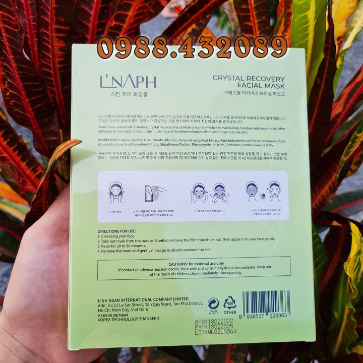 Mặt nạ phục hồi vi tinh thể L'naph