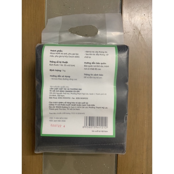 Túi đựng rác sinh học tự hủy COOP HAPPY 1kg