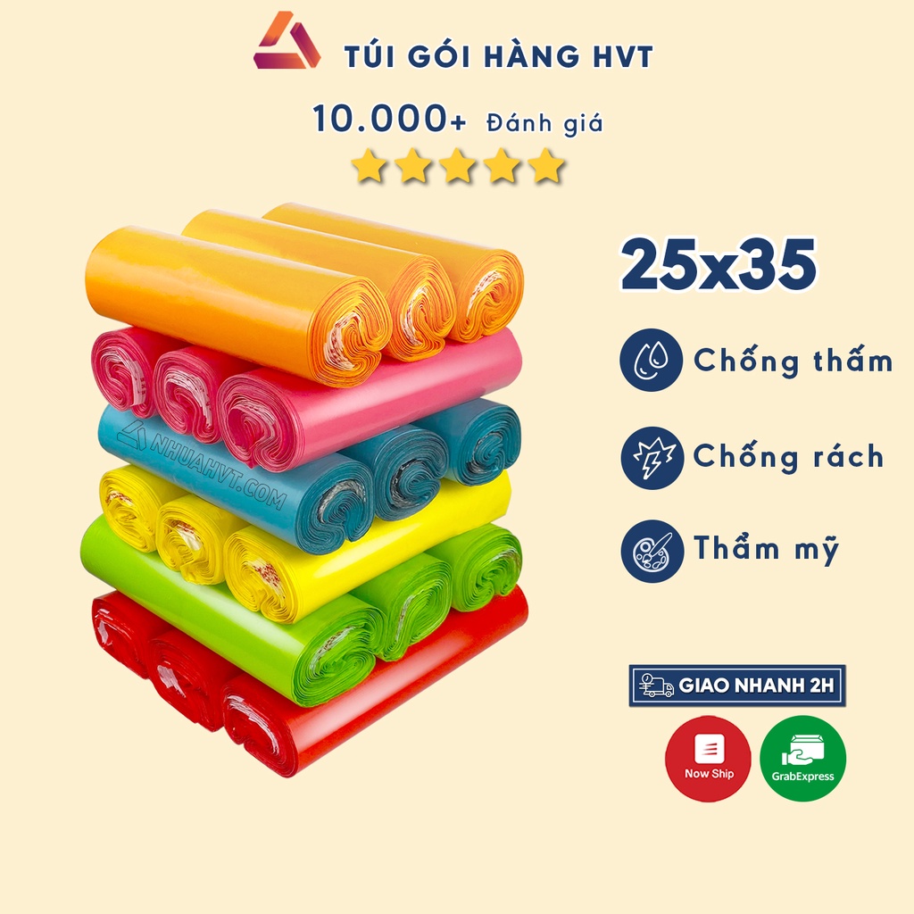 Túi gói hàng niêm phong NHUAHVT size 25*35cm cuộn 100 cái