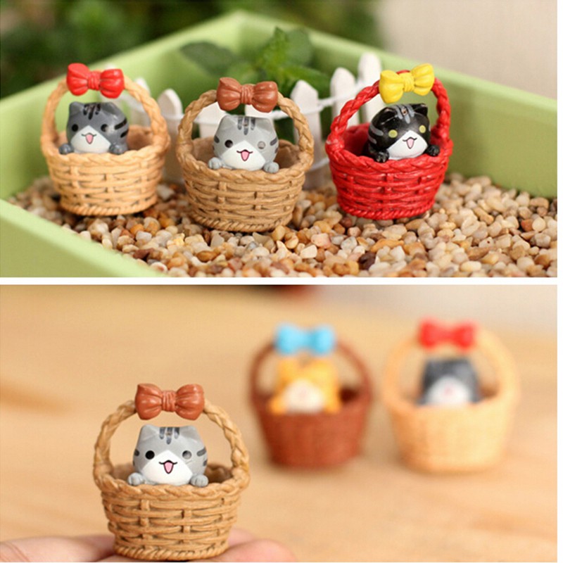 Mèo Con Mini Dễ Thương Trang Trí Sân Vườn
