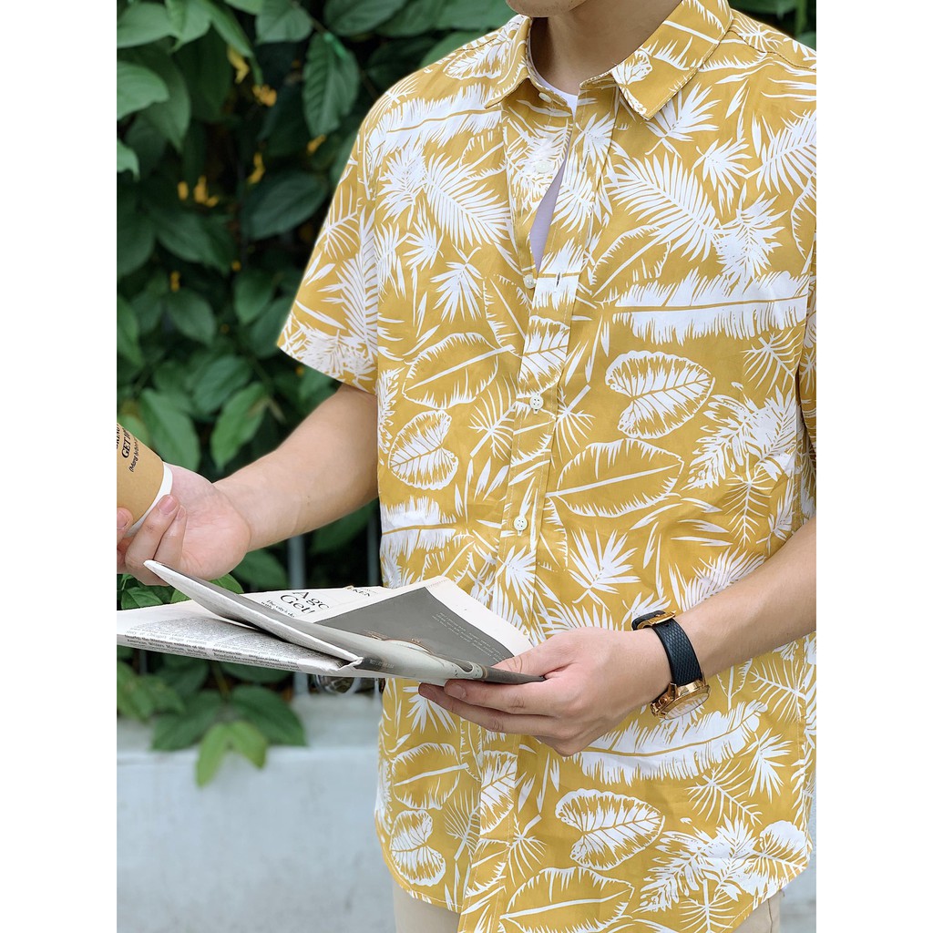 Áo sơ mi nam 360 BOUTIQUE ngắn tay họa tiết - SHNTK218-2 | BigBuy360 - bigbuy360.vn