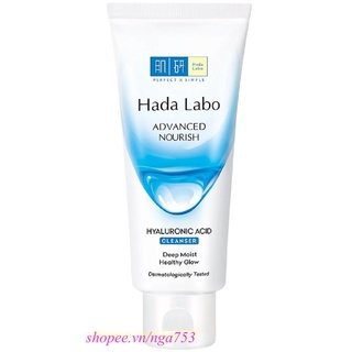 Sữa Rửa Mặt 80g Hada Labo Dưỡng Ẩm Tối Ưu Advanced Nourish Hyaluron Cleanser Chính Hãng.