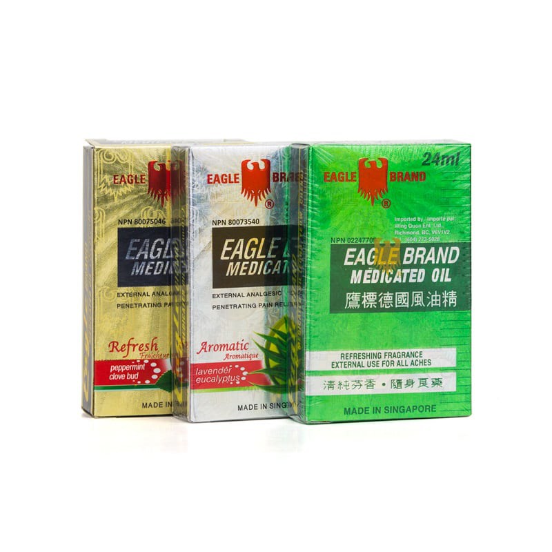 Dầu xanh con ó đủ loại Eagle Brand Medicated Oil 24ml (hàng về từ US)