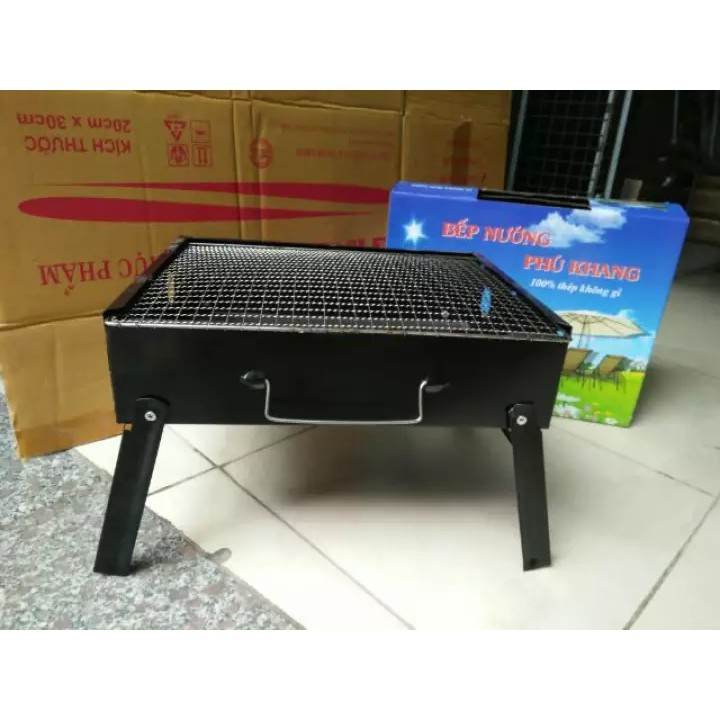 Bếp nướng than hoa không khói hình chữ nhật