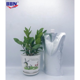 Túi nhôm có nắp vặn ,Túi đáy đứng nắp vặn nhôm 1000ml 16x25cm - combo 50 túi