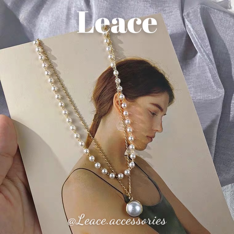 Dây chuyền nữ, vòng cổ nữ 2 lớp đính ngọc đơn giản thời trang NL007,008,009 Leace.accessories