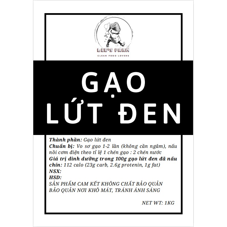 Gạo Lứt Đen Hữu Cơ Ăn Kiêng Túi 1Kg 100% Nguyên Chất | BigBuy360 - bigbuy360.vn