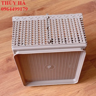 Giỏ nhựa vuông, giỏ đựng phụ kiện nối mi -nối mi - tạo fan - dụng cụ nối mi