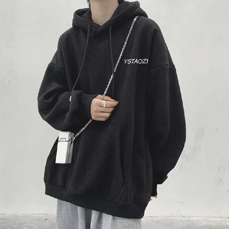 Áo hoodie Thể Thao Dáng Rộng In Chữ Phong Cách Hip Hop Đường Phố Hàn Quốc Thời Trang Mùa Đông Dành Cho Nam M-5XL