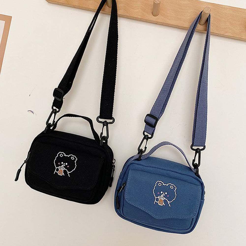 Túi Canvas Đeo Vai Phong Cách Harajuku Dễ Thương Nhỏ Gọn Dành Cho Nữ 2Life