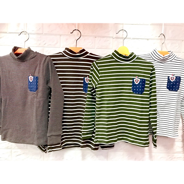 Áo cotton cổ 3 fan bé trai