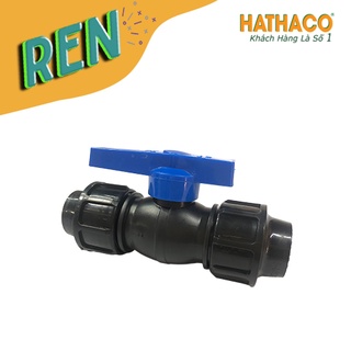 Van Nước PP 20 2 Đầu Rắc Co HATHACO Dùng Cho Ống HDPE