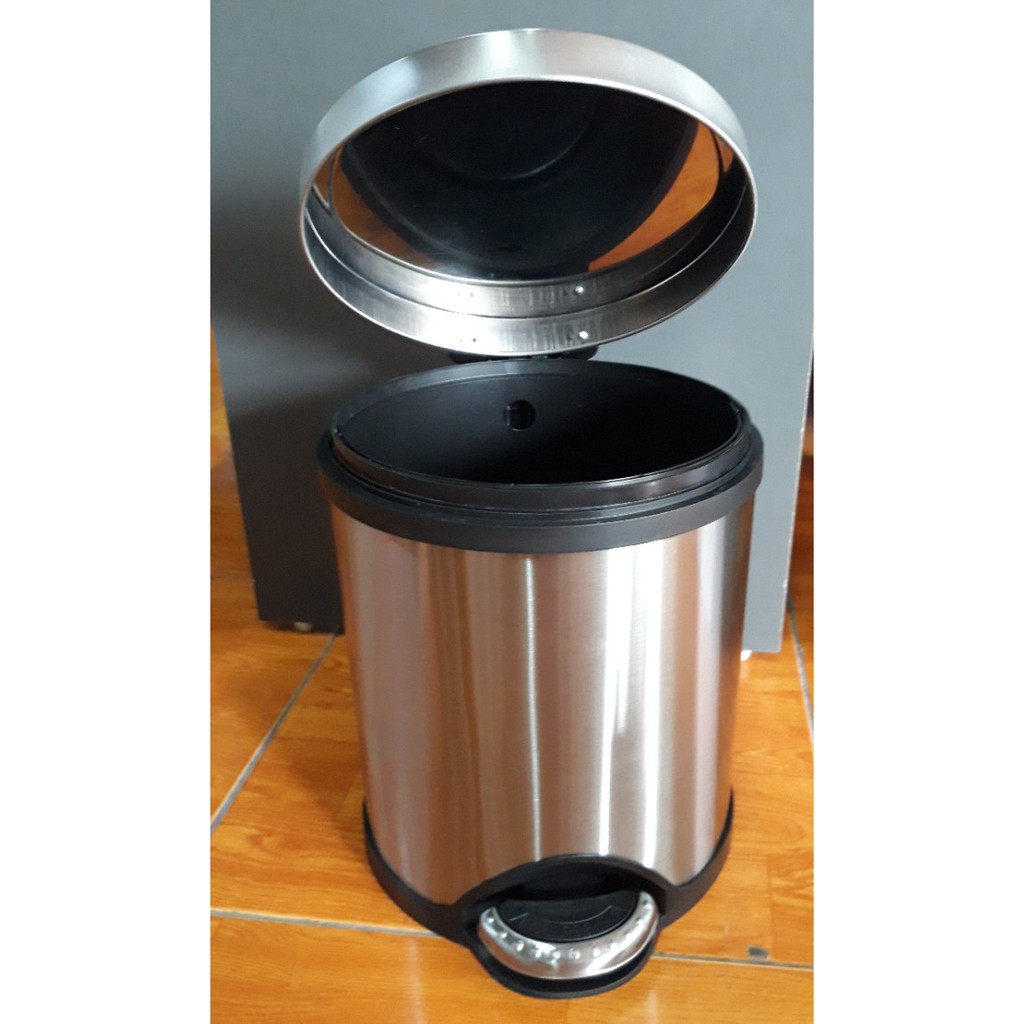 Thùng rác inox 8L thiết kế giảm chấn đặc biệt