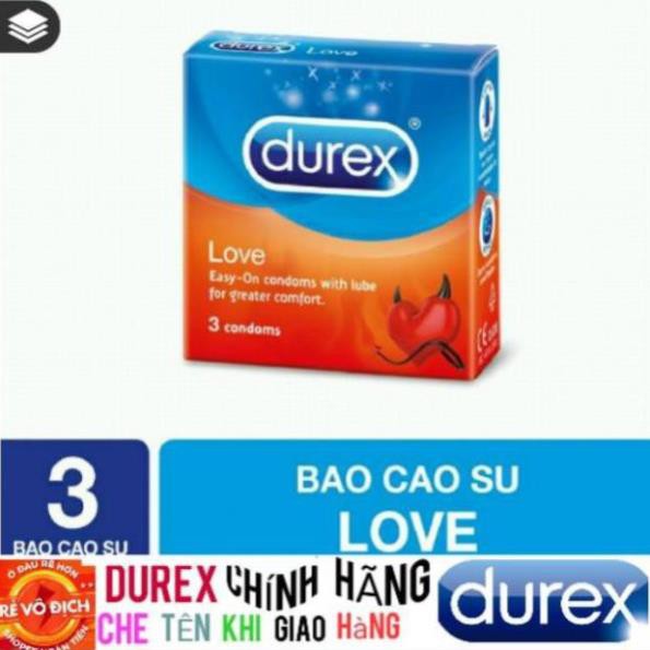 Bao cao su Durex Love 3 bao [ SHOP YÊU THÍCH ]