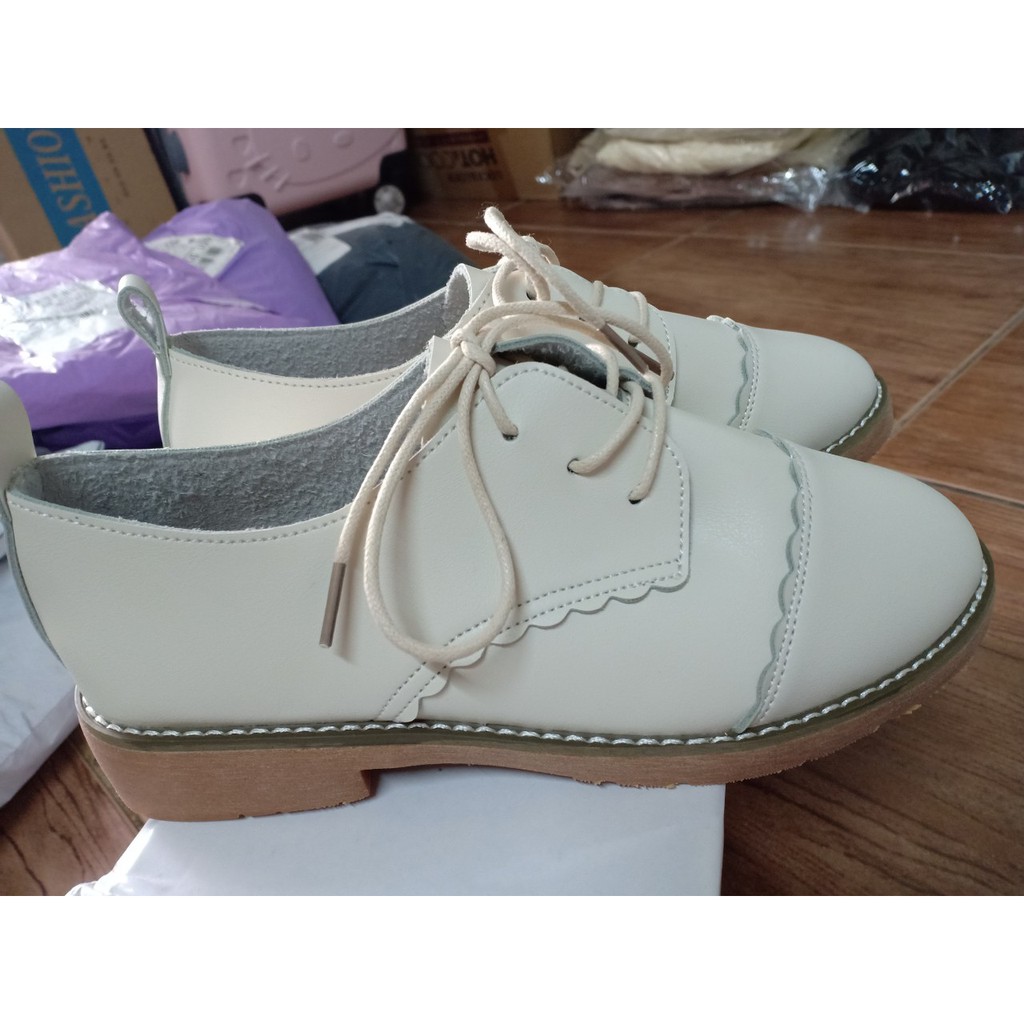 (Hàng Đẹp)Ảnh thật 4 hình cuối-Giày oxford nữ da Pu style Hàn Quôc | BigBuy360 - bigbuy360.vn