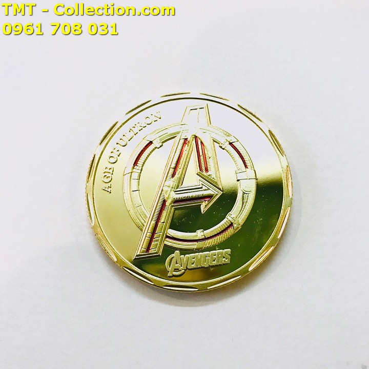 Xu Avengers Marvel Siêu Anh Hùng Hulk Vàng; Màu: vàng; đường kính của xu là 4cm-TMT Collection-SP002460