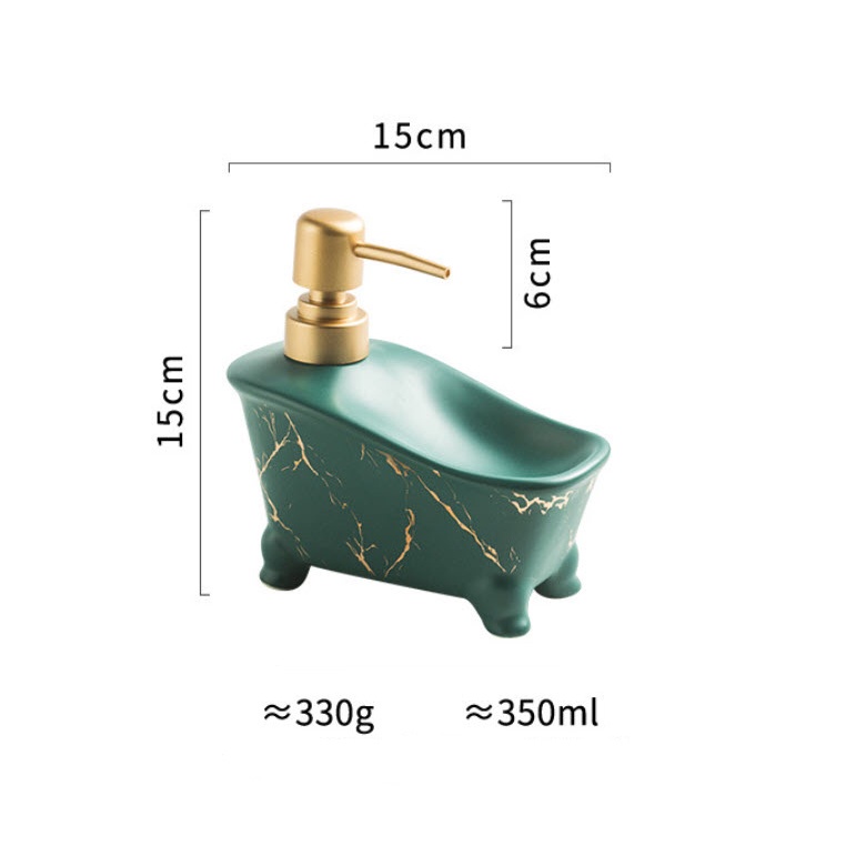 Bình đựng xà bông rửa tay sữa tắm dầu gội gốm sứ 350ml ZIXIN ZANE25