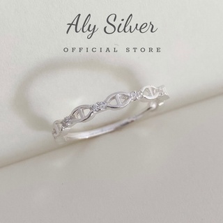 Nhẫn bạc nữ s925 Aly Silver, nhẫn bạc đá nữ tính